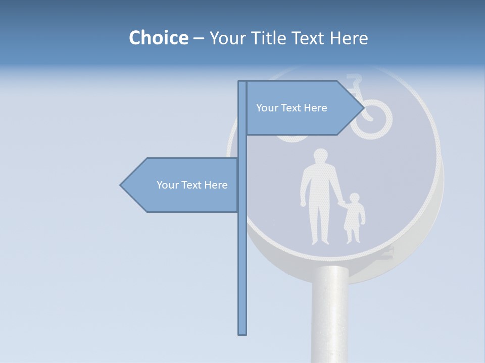 Ride Bicycle Signboard PowerPoint Template