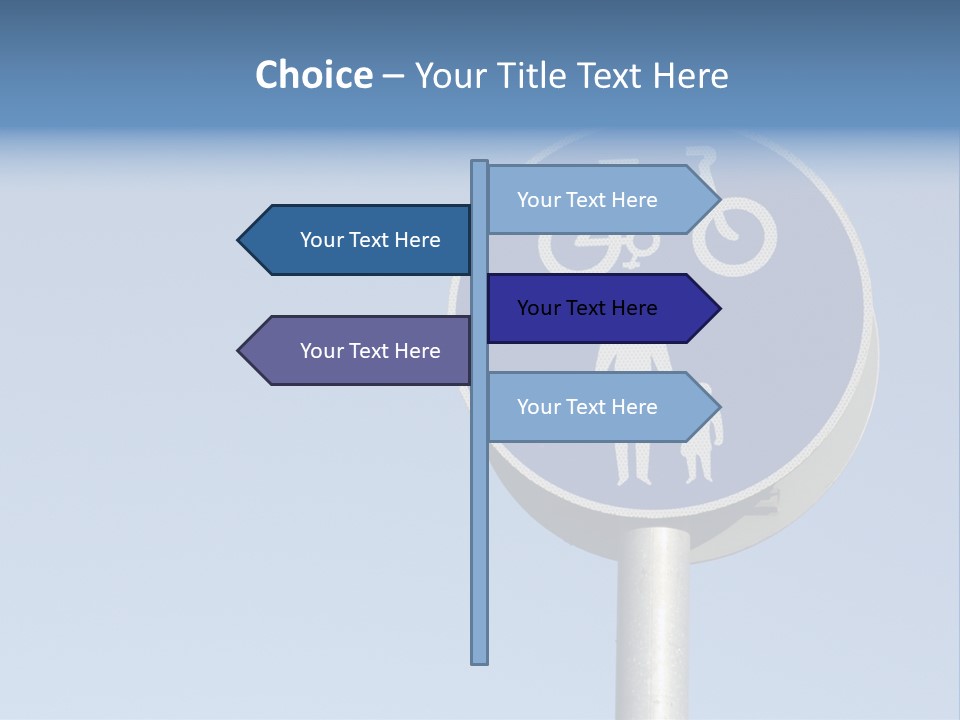 Ride Bicycle Signboard PowerPoint Template
