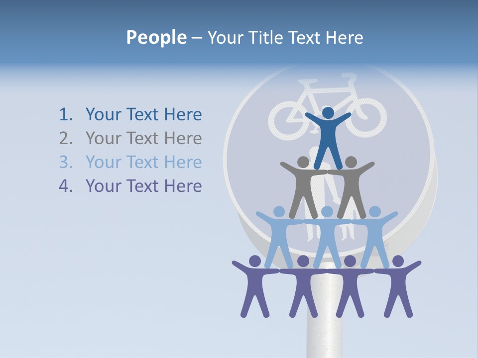 Ride Bicycle Signboard PowerPoint Template