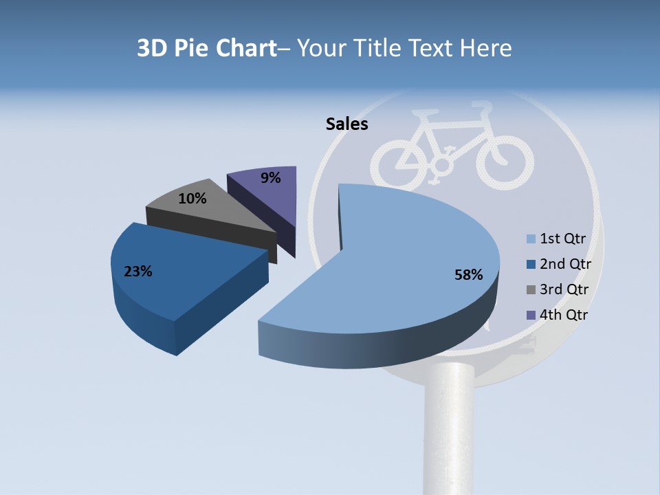 Ride Bicycle Signboard PowerPoint Template