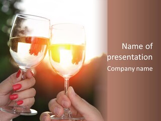 Outside Drinking Outdoors PowerPoint Template