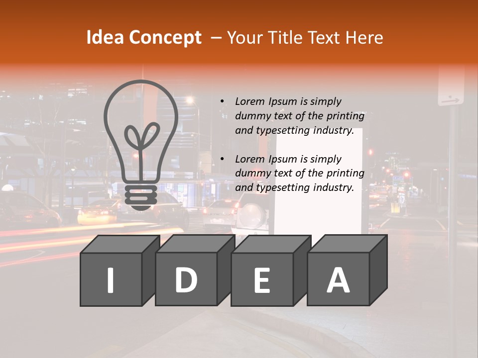 Simple Message Lantern PowerPoint Template