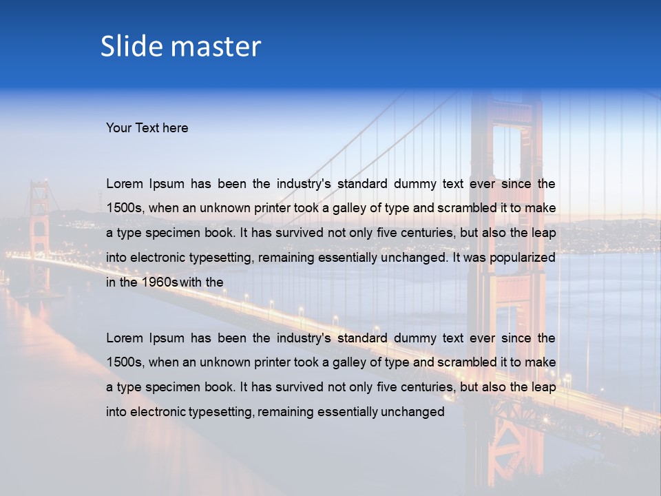 Travel Twin Lights PowerPoint Template