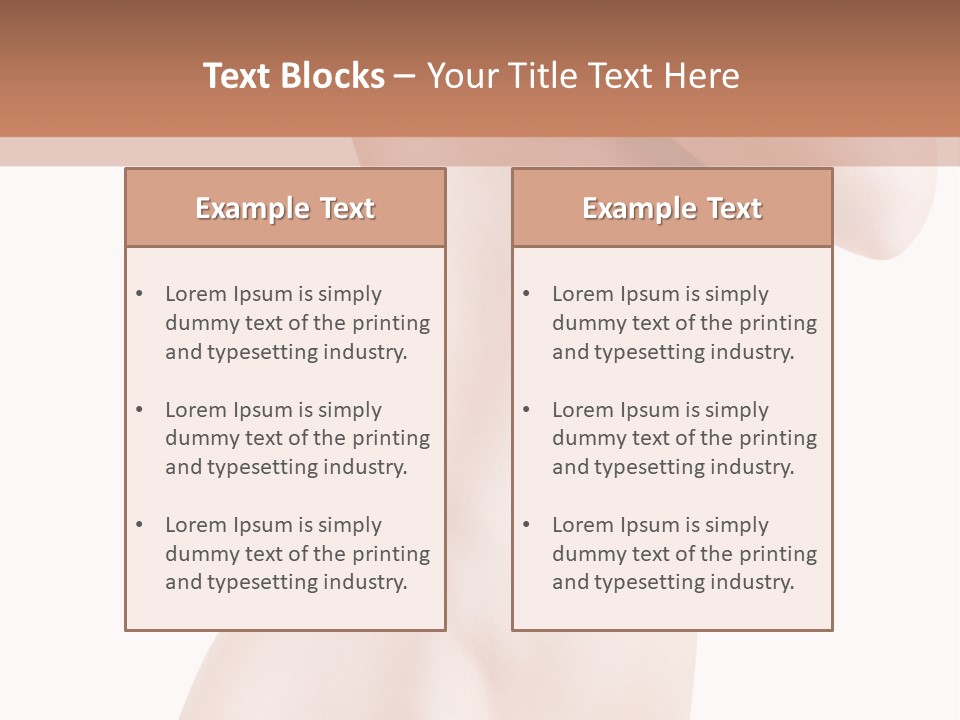 Sexy Armpit Breasts PowerPoint Template