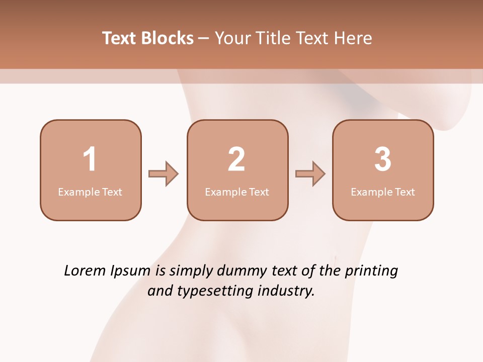 Sexy Armpit Breasts PowerPoint Template