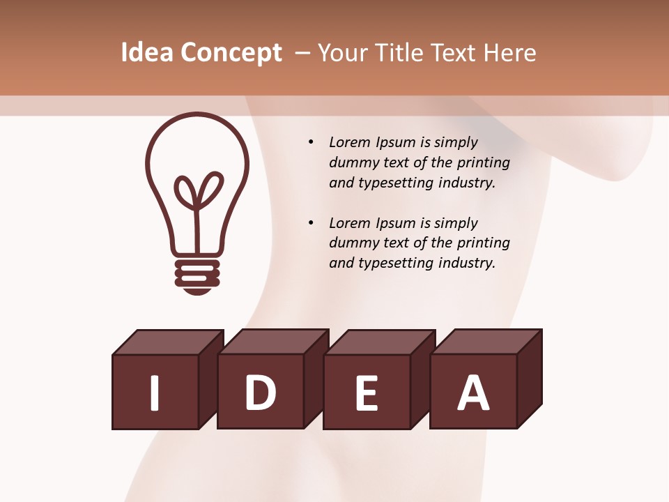 Sexy Armpit Breasts PowerPoint Template