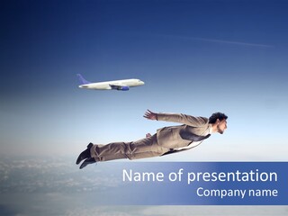 Soar Air Airplane PowerPoint Template