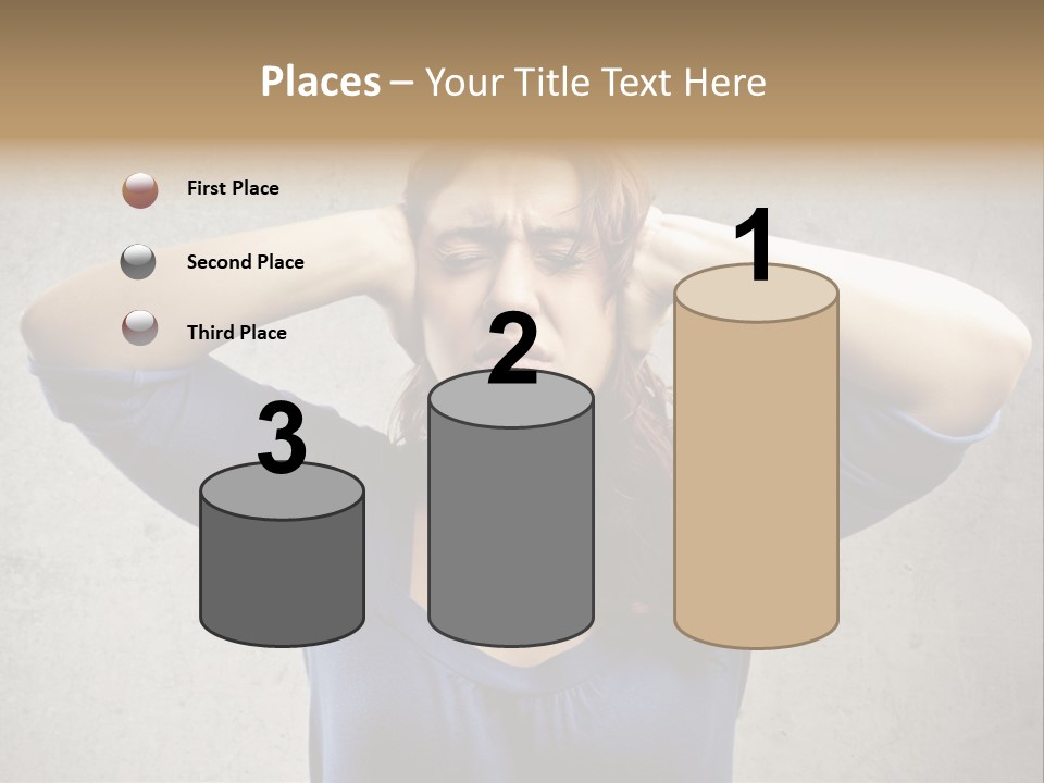 Headache Portrait Sound PowerPoint Template