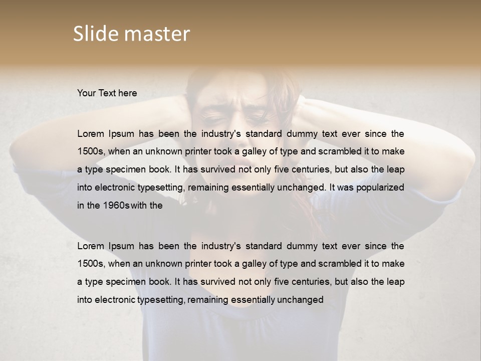 Headache Portrait Sound PowerPoint Template