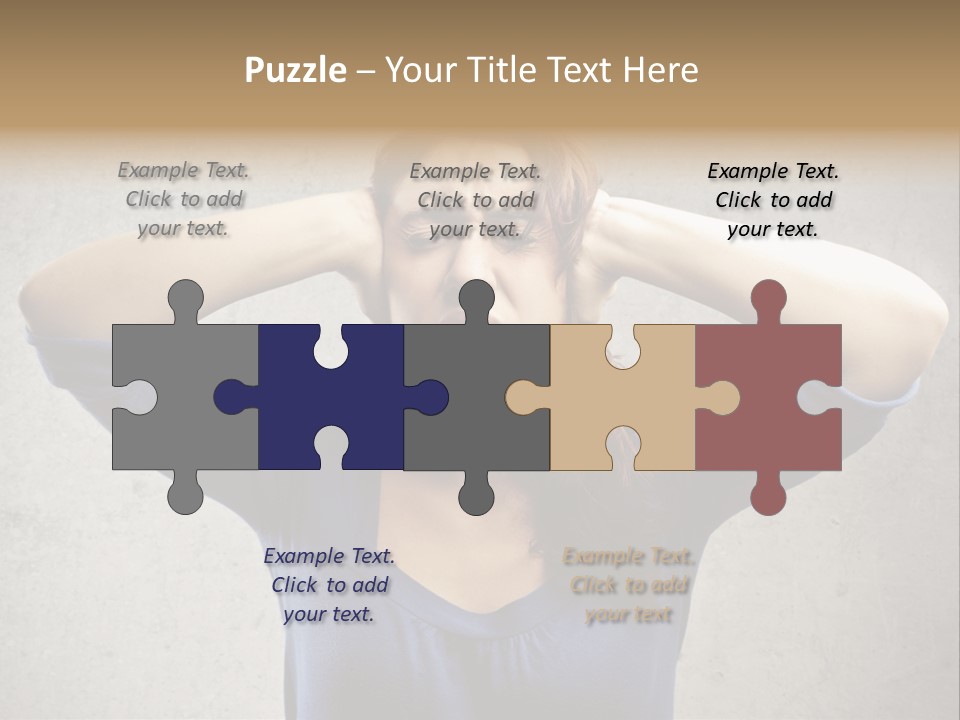 Headache Portrait Sound PowerPoint Template