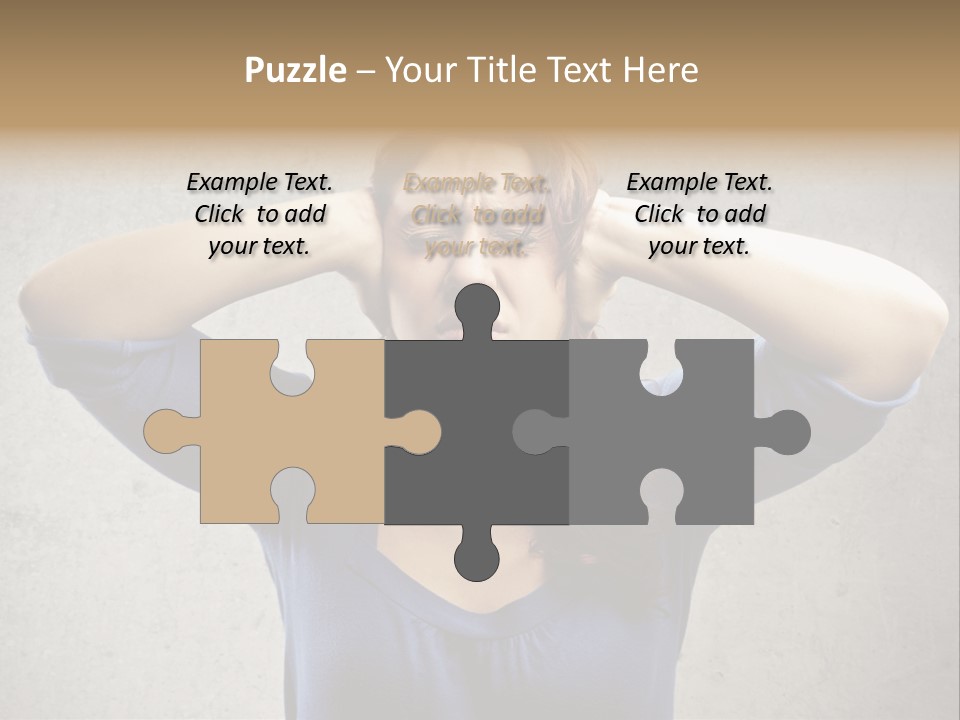 Headache Portrait Sound PowerPoint Template