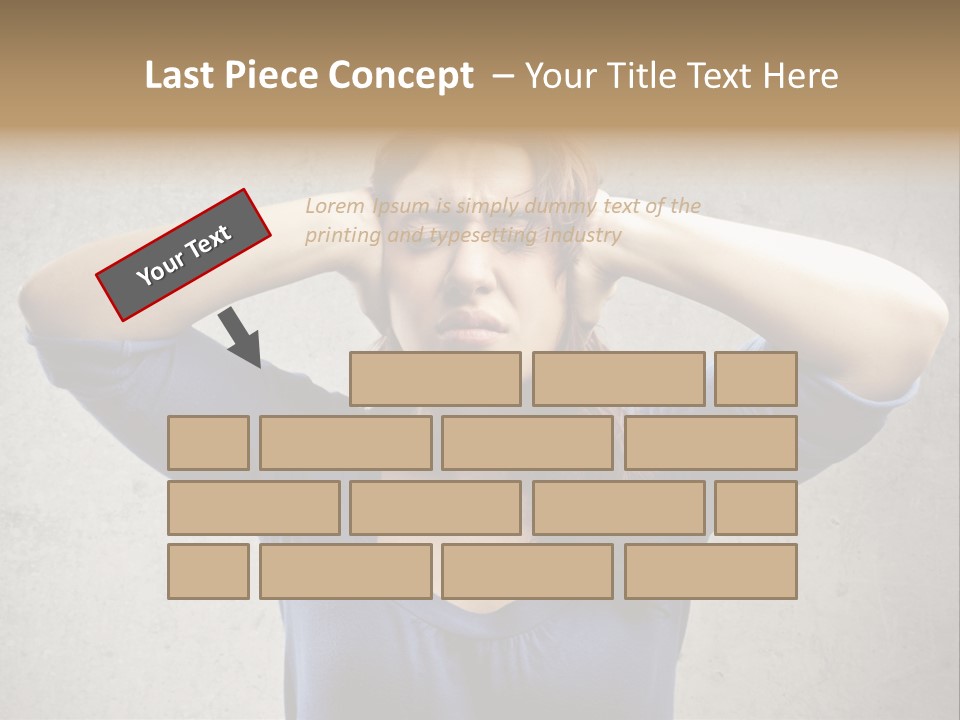 Headache Portrait Sound PowerPoint Template