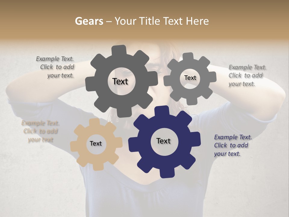 Headache Portrait Sound PowerPoint Template