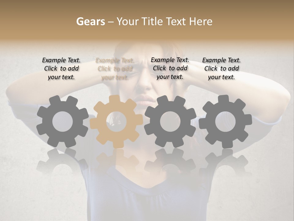 Headache Portrait Sound PowerPoint Template