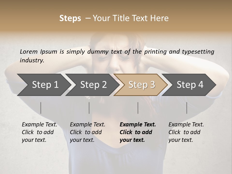Headache Portrait Sound PowerPoint Template