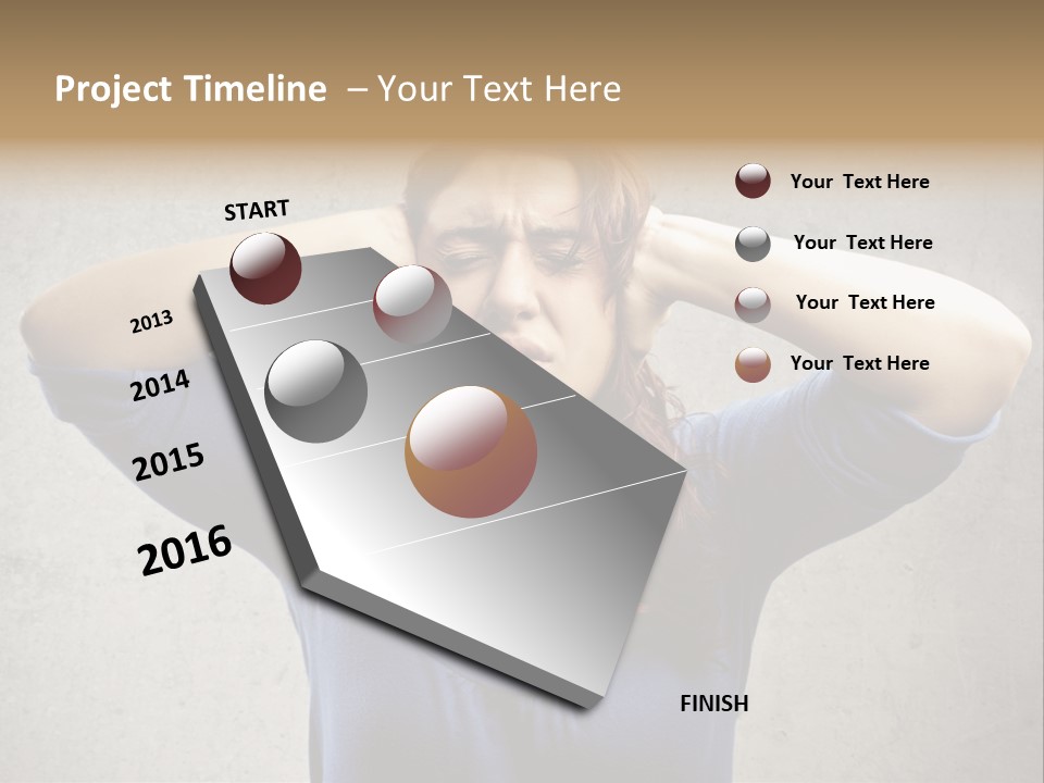 Headache Portrait Sound PowerPoint Template