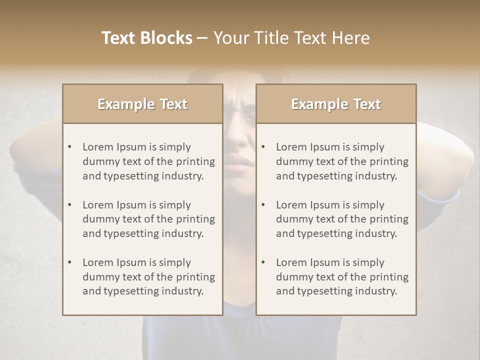 Headache Portrait Sound PowerPoint Template