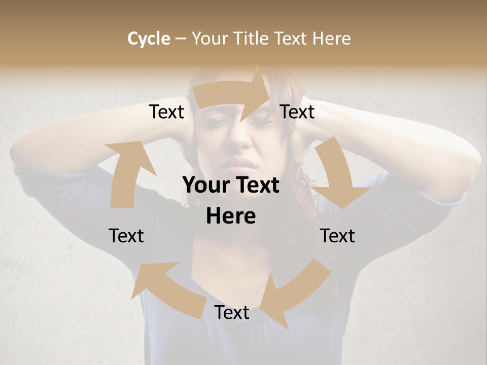 Headache Portrait Sound PowerPoint Template