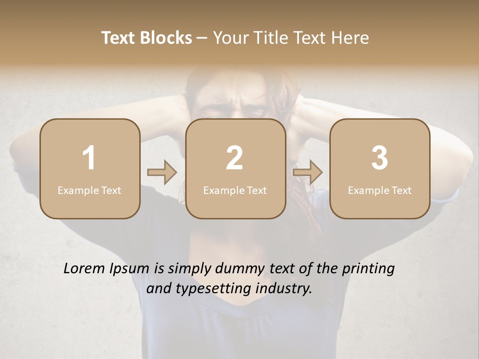 Headache Portrait Sound PowerPoint Template