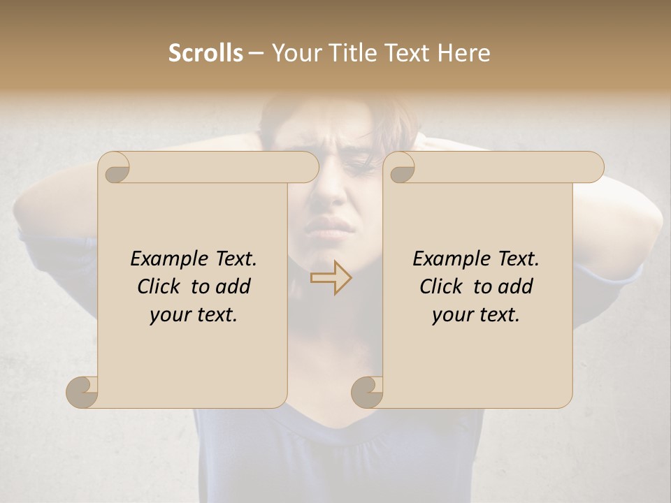 Headache Portrait Sound PowerPoint Template