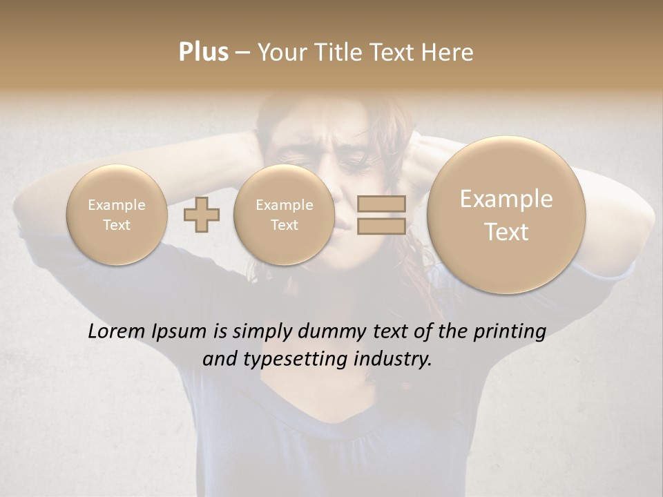 Headache Portrait Sound PowerPoint Template