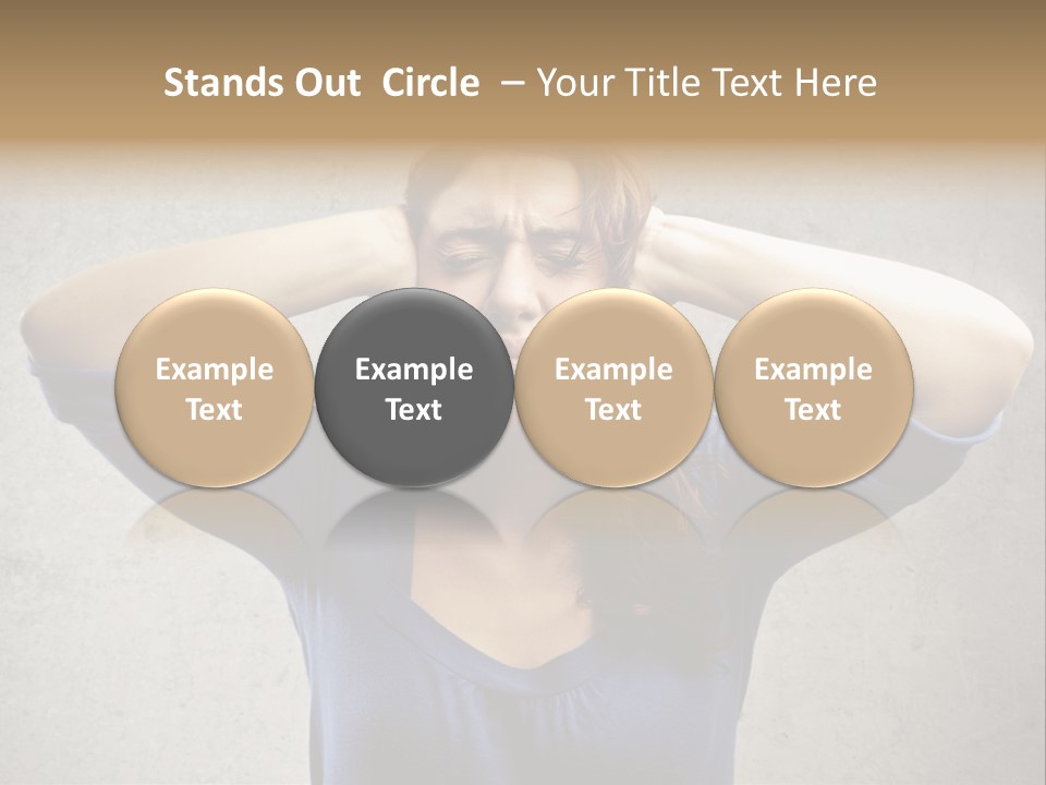 Headache Portrait Sound PowerPoint Template