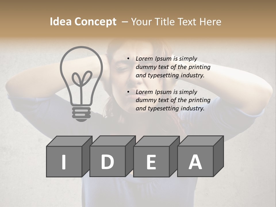 Headache Portrait Sound PowerPoint Template