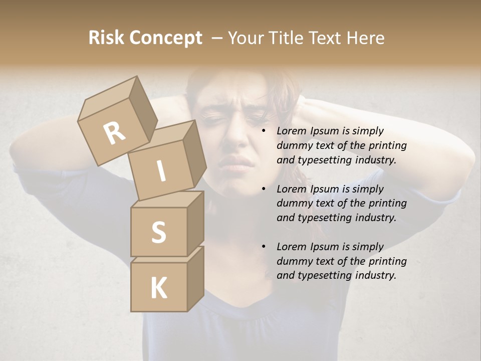 Headache Portrait Sound PowerPoint Template