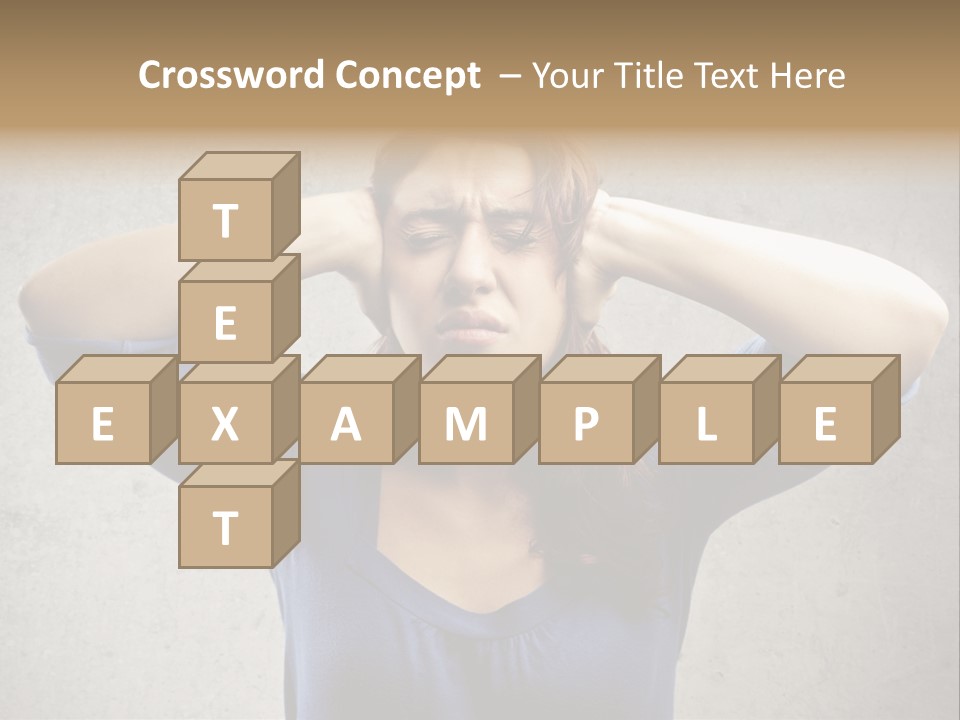 Headache Portrait Sound PowerPoint Template