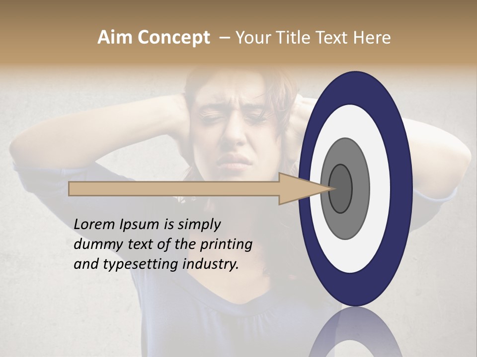 Headache Portrait Sound PowerPoint Template