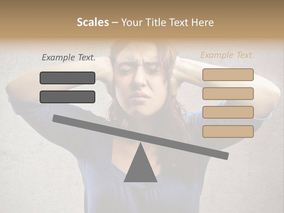 Headache Portrait Sound PowerPoint Template