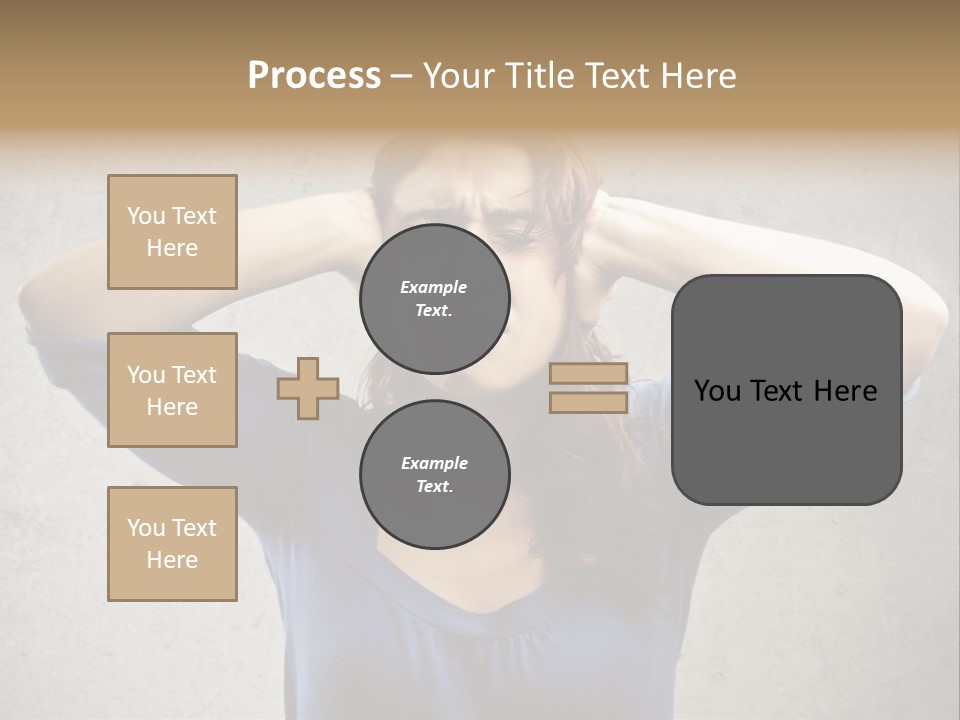 Headache Portrait Sound PowerPoint Template