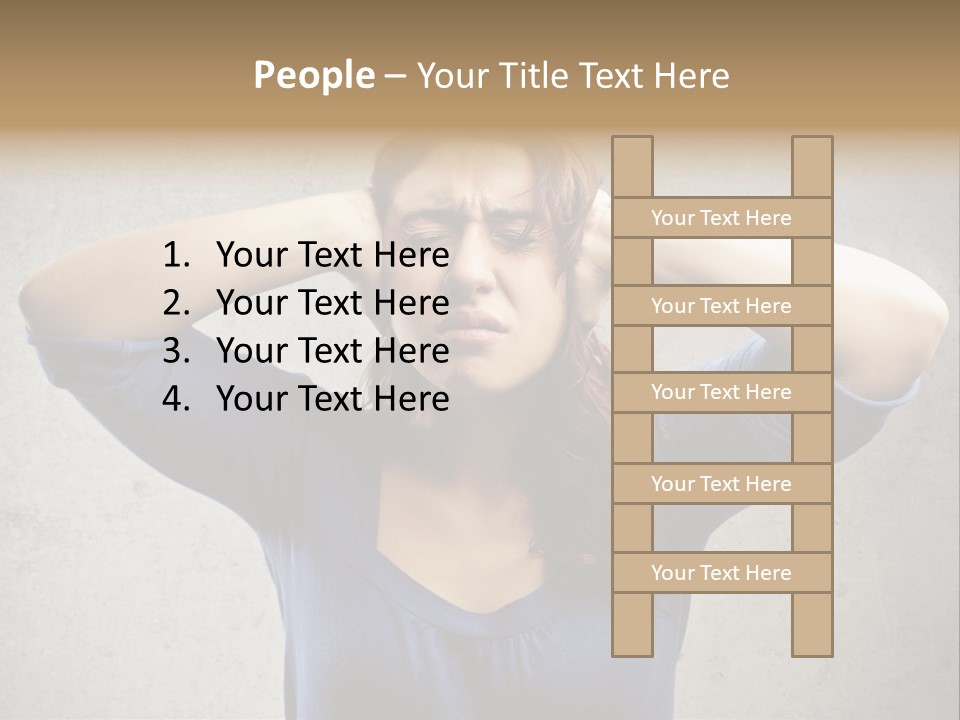 Headache Portrait Sound PowerPoint Template