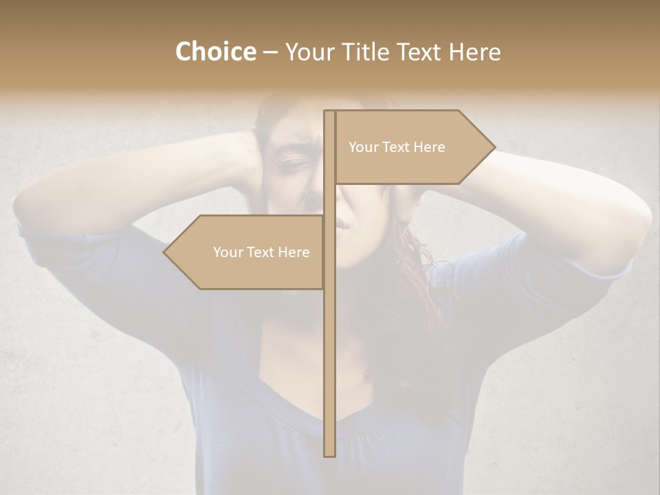 Headache Portrait Sound PowerPoint Template