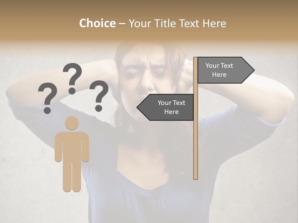 Headache Portrait Sound PowerPoint Template