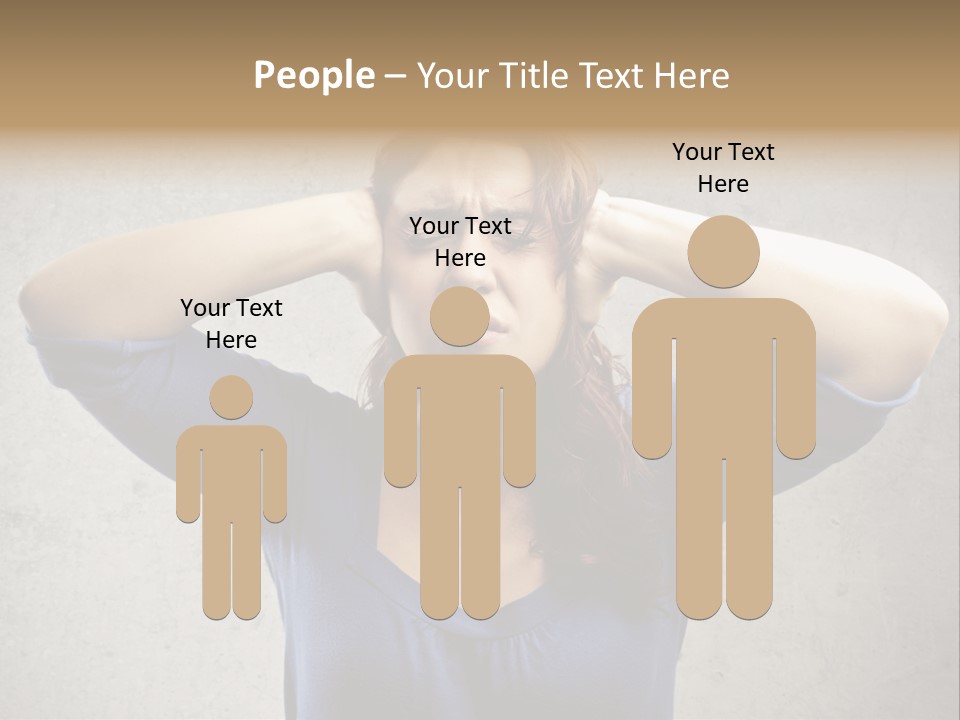 Headache Portrait Sound PowerPoint Template