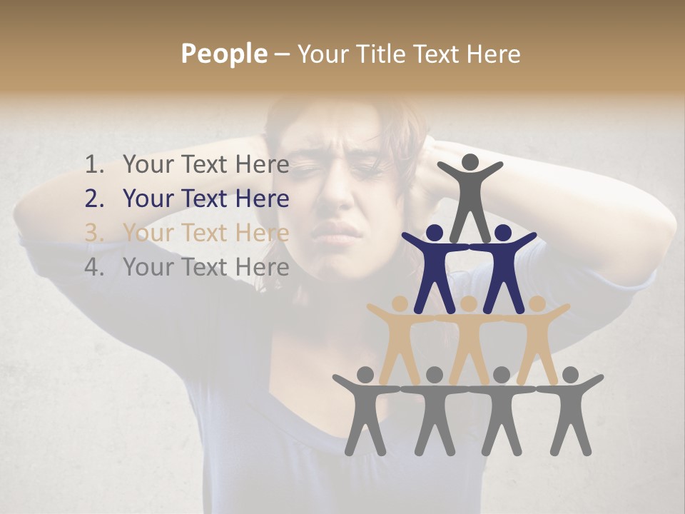 Headache Portrait Sound PowerPoint Template