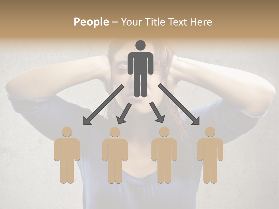 Headache Portrait Sound PowerPoint Template