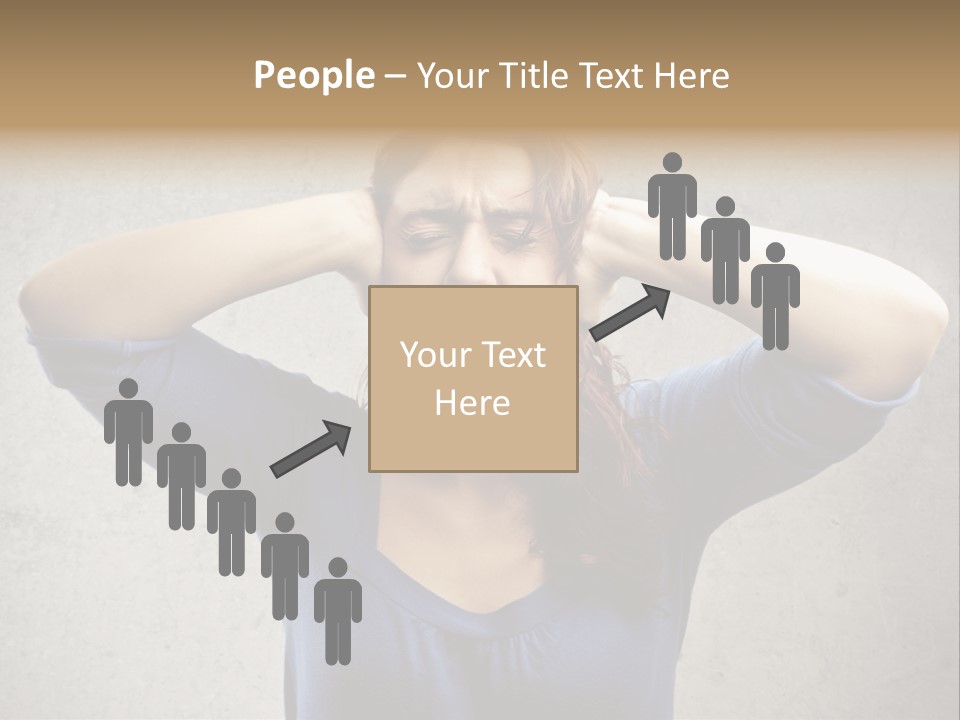 Headache Portrait Sound PowerPoint Template