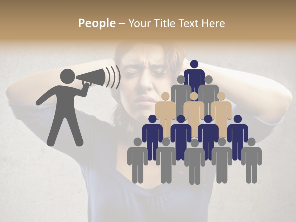 Headache Portrait Sound PowerPoint Template