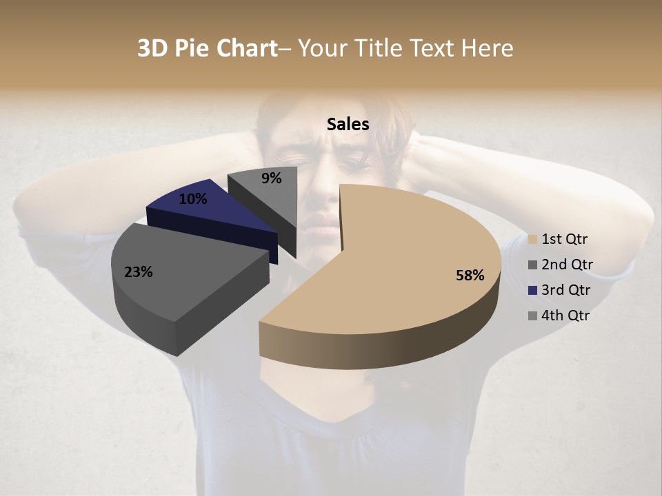 Headache Portrait Sound PowerPoint Template