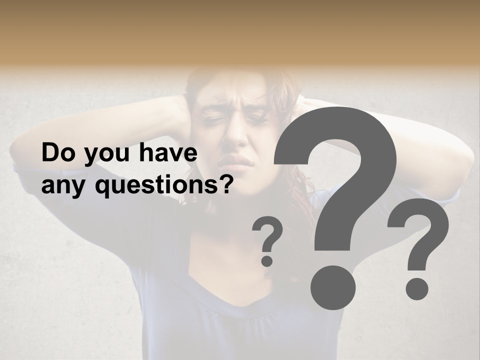 Headache Portrait Sound PowerPoint Template