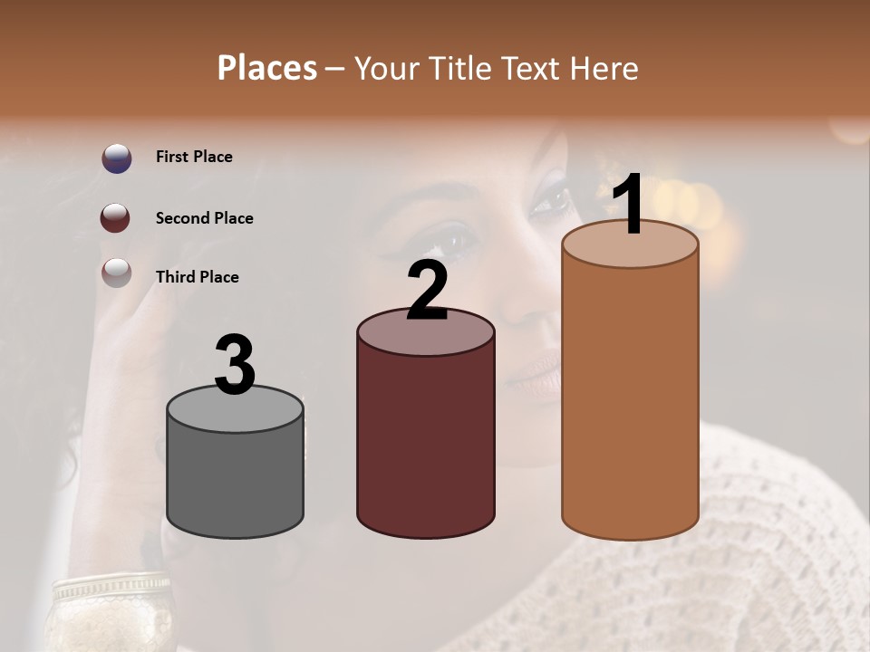 Closeup Earrings White PowerPoint Template