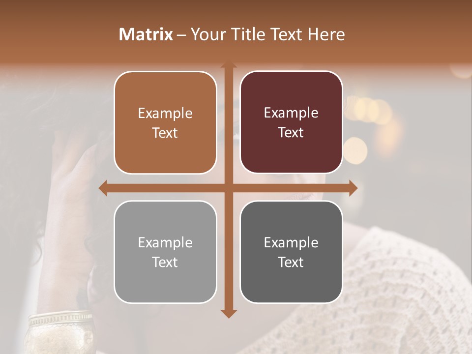 Closeup Earrings White PowerPoint Template