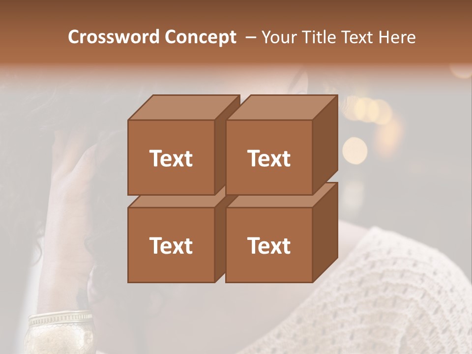 Closeup Earrings White PowerPoint Template