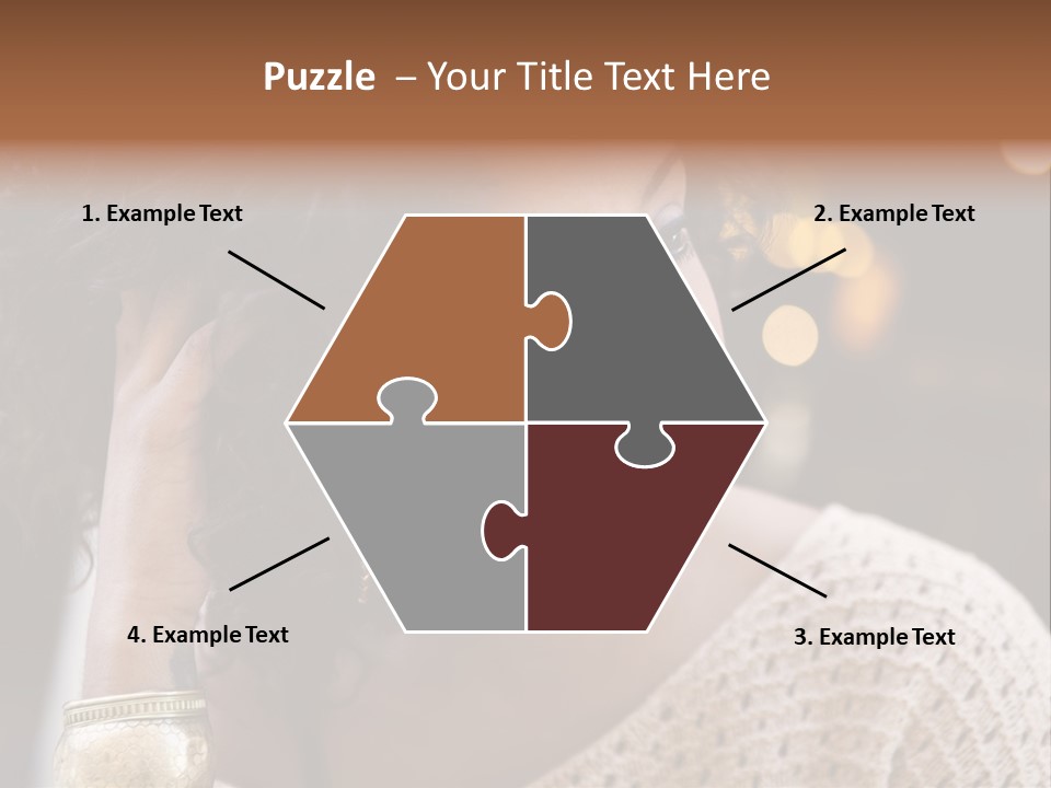 Closeup Earrings White PowerPoint Template