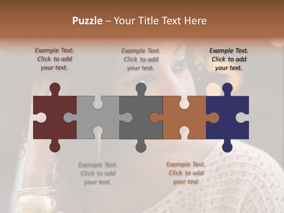 Closeup Earrings White PowerPoint Template