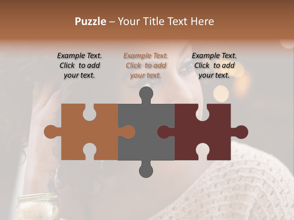 Closeup Earrings White PowerPoint Template