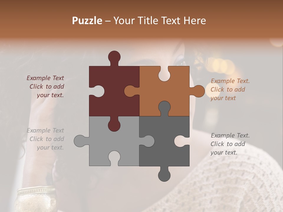 Closeup Earrings White PowerPoint Template