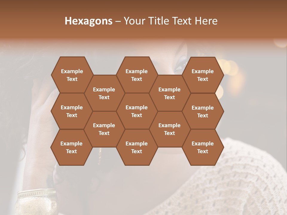 Closeup Earrings White PowerPoint Template